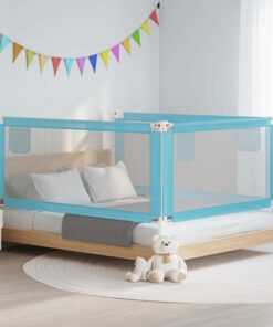 vidaXL Bedhekje peuter 190x25 cm stof blauw