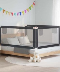 vidaXL Bedhekje peuter 190x25 cm stof donkergrijs