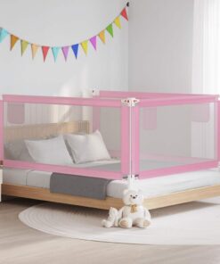 vidaXL Bedhekje peuter 190x25 cm stof roze