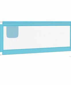 vidaXL Bedhekje peuter 200x25 cm stof blauw
