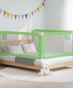 vidaXL Bedhekje peuter 200x25 cm stof groen