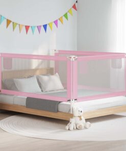 vidaXL Bedhekje peuter 200x25 cm stof roze