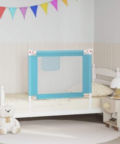 vidaXL Bedhekje peuter 90x25 cm stof blauw