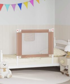 vidaXL Bedhekje peuter 90x25 cm stof taupe