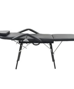 vidaXL Behandelingsstoel voor gezicht 185x78x76 cm kunstleer zwart
