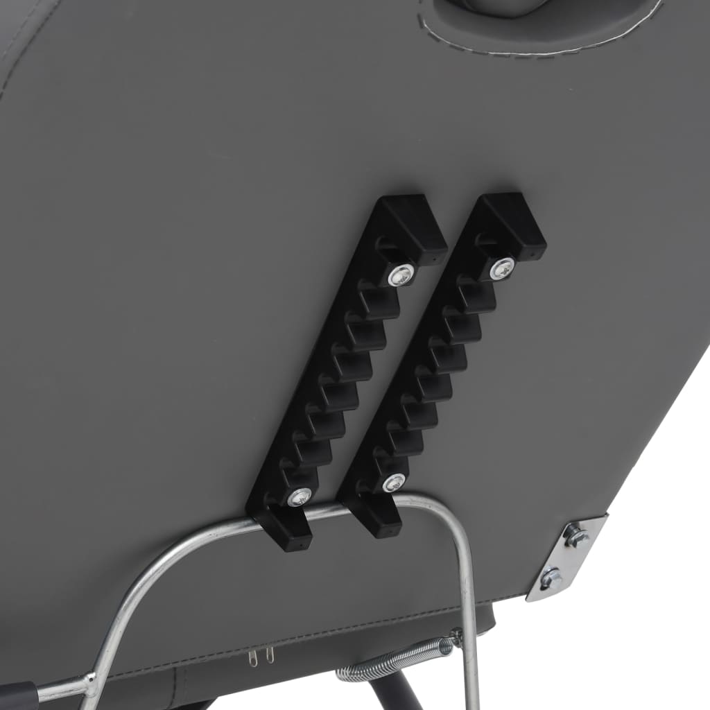 vidaXL Behandelstoel 180x62x78 cm kunstleer grijs - Image 6