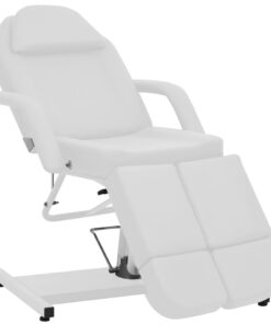 vidaXL Behandelstoel 180x62x78 cm kunstleer wit