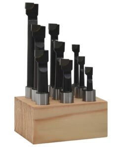 vidaXL Boorfrezen 9 st met houtbasis 12 mm