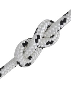 vidaXL Boottouw gevlochten 6 mm 250 m polyester wit