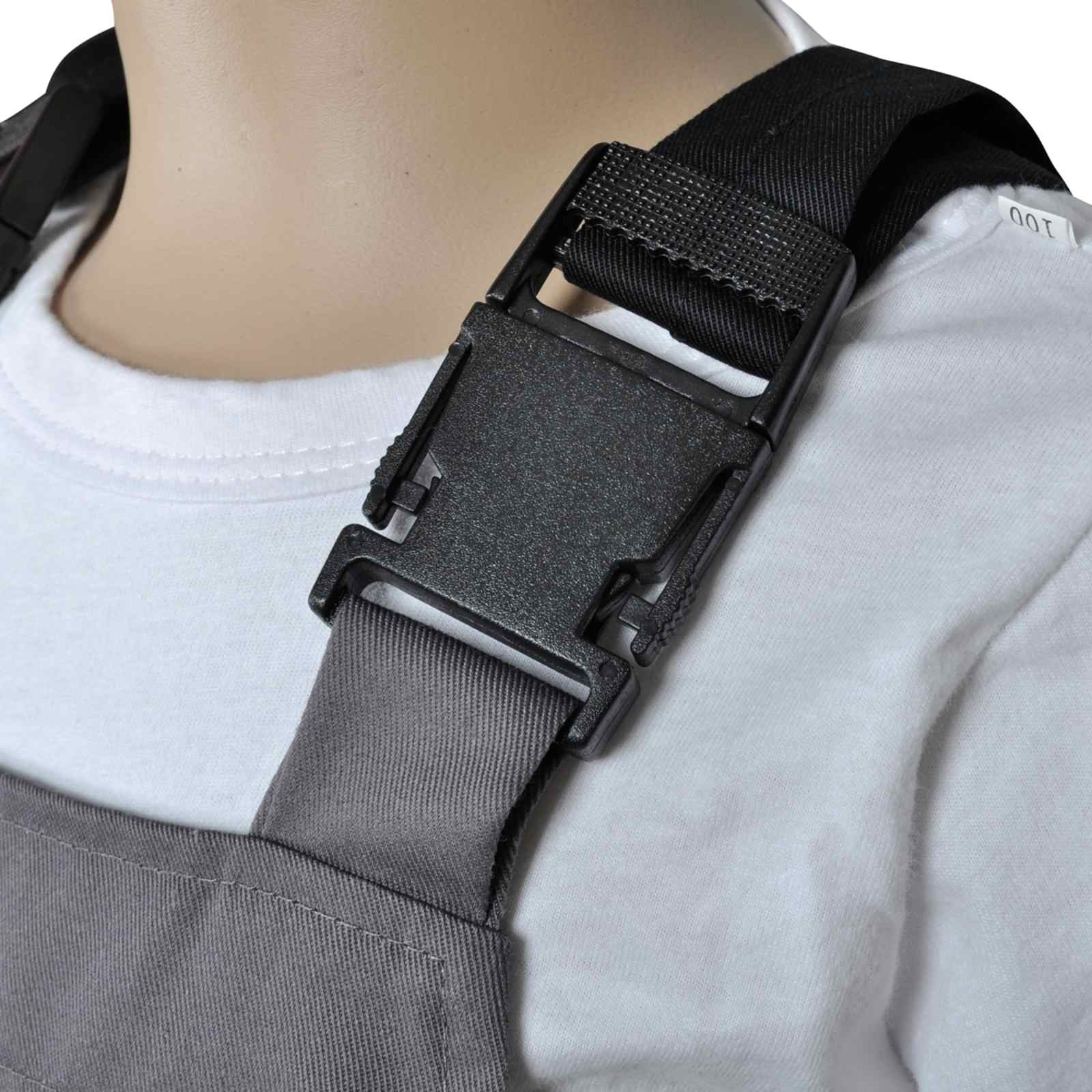 vidaXL Bretelbroek Grijs 98 / 104 - Image 3