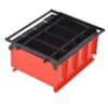 vidaXL Brikettenpers voor papier 38x31x18 cm staal zwart en rood