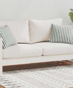 vidaXL Buitenkussens 45x45 cm gestreept grijs 2 st