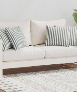 vidaXL Buitenkussens 45x45 cm gestreept grijs 4 st