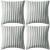 vidaXL Buitenkussens 45x45 cm gestreept grijs 4 st