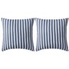 vidaXL Buitenkussens 45x45 cm gestreept marineblauw 2 st