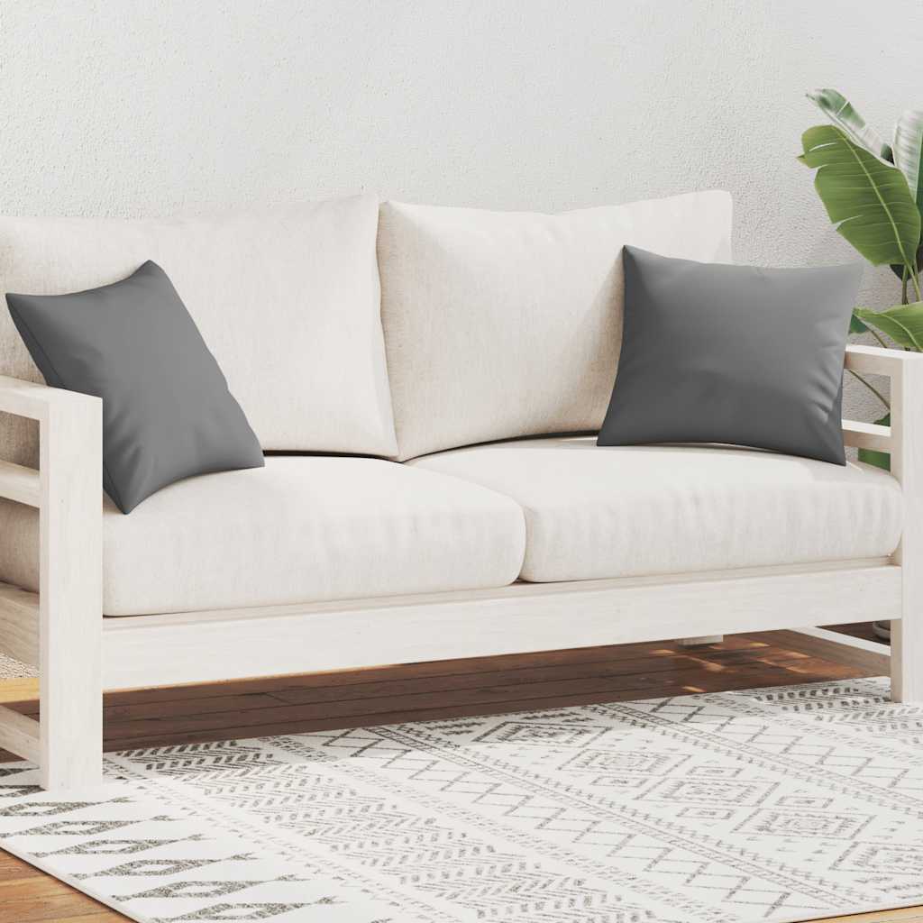 vidaXL Buitenkussens 45x45 cm grijs 2 st