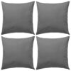 vidaXL Buitenkussens 45x45 cm grijs 4 st