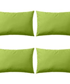 vidaXL Buitenkussens 60x40 cm appeltjesgroen 4 st
