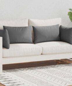 vidaXL Buitenkussens 60x40 cm grijs 4 st