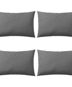 vidaXL Buitenkussens 60x40 cm grijs 4 st