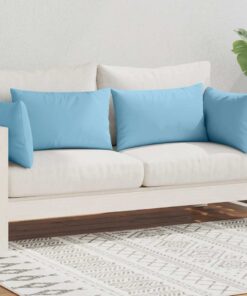 vidaXL Buitenkussens 60x40 cm lichtblauw 4 st