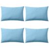vidaXL Buitenkussens 60x40 cm lichtblauw 4 st