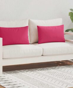 vidaXL Buitenkussens 60x40 cm roze 2 st