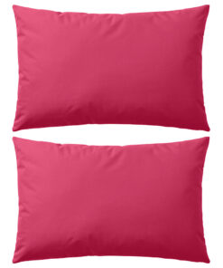 vidaXL Buitenkussens 60x40 cm roze 2 st
