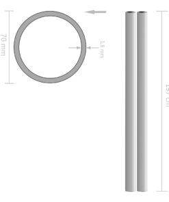 8mm roestvrij staal 2 st