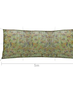vidaXL Camouflagenet met opbergtas 1,5x5 m groen