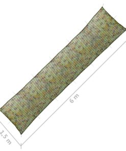 vidaXL Camouflagenet met opbergtas 1,5x6 m groen