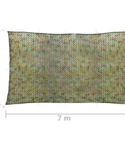 vidaXL Camouflagenet met opbergtas 2x7 m groen