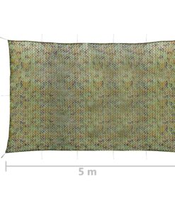vidaXL Camouflagenet met opbergtas 4x5 m groen