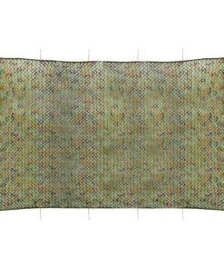vidaXL Camouflagenet met opbergtas 5x7 m groen
