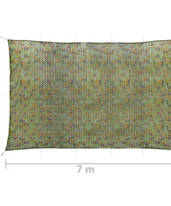 vidaXL Camouflagenet met opbergtas 5x7 m groen