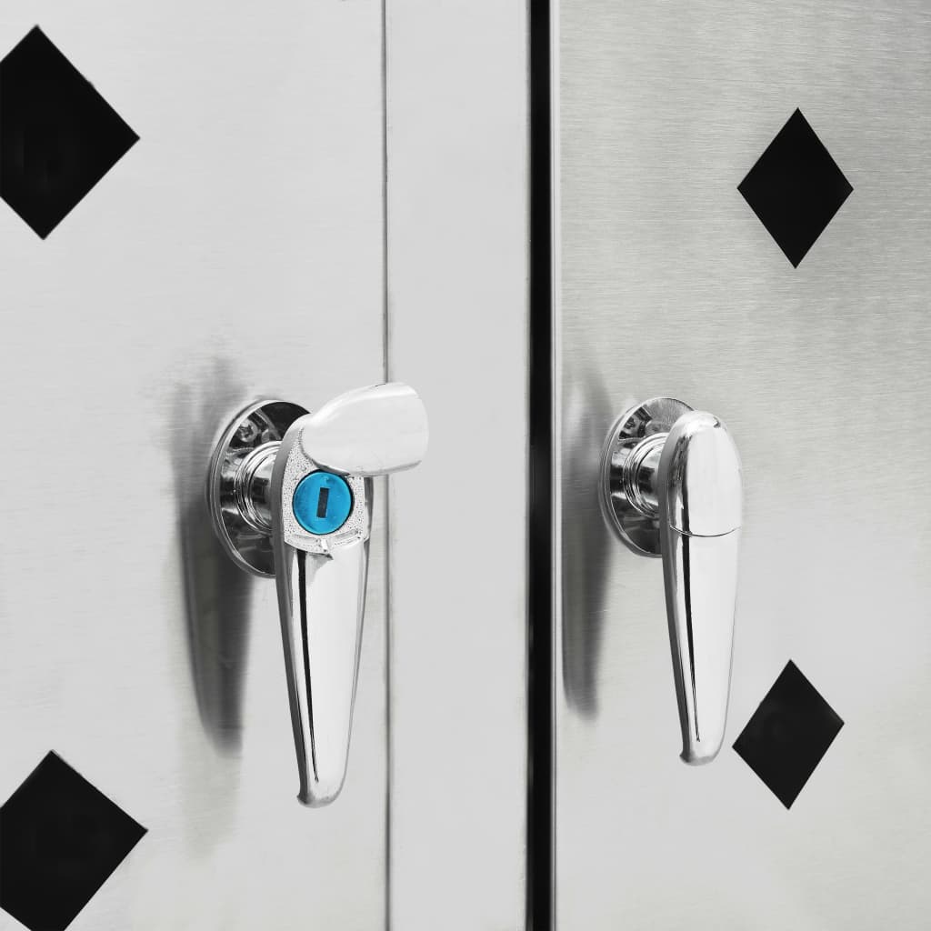 vidaXL Containerberging vierdubbel 240 L roestvrij staal - Image 7