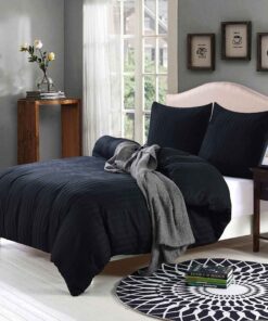 vidaXL Dekbedovertrek met kussen 155 x 220 cm Katoen satijn en strepen