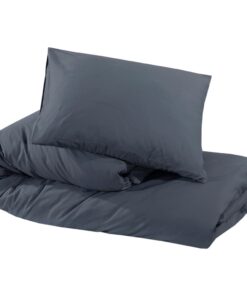 vidaXL Dekbedovertrekset 135x200 cm katoen antracietkleurig