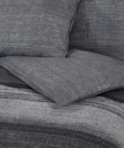 vidaXL Dekbedovertrekset 135x200 cm katoen donkergrijs