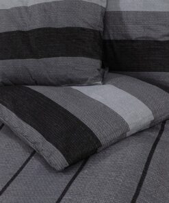 vidaXL Dekbedovertrekset 135x200 cm katoen donkergrijs