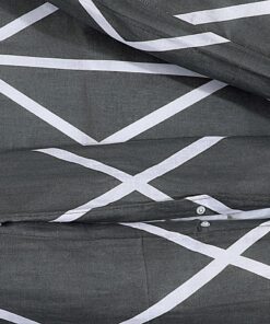 vidaXL Dekbedovertrekset 135x200 cm katoen grijs