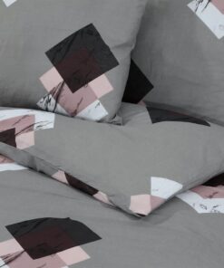 vidaXL Dekbedovertrekset 135x200 cm katoen grijs