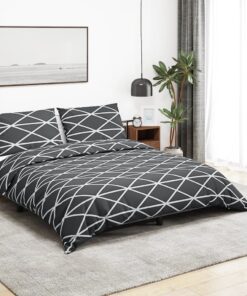 vidaXL Dekbedovertrekset 135x200 cm katoen grijs