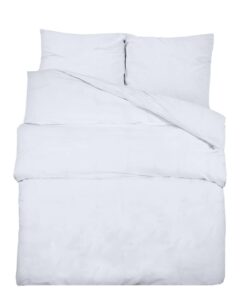 vidaXL Dekbedovertrekset 135x200 cm katoen wit
