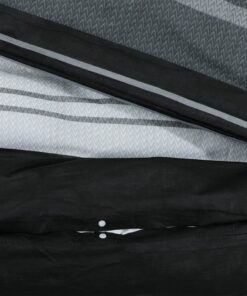 vidaXL Dekbedovertrekset 135x200 cm katoen zwart en wit