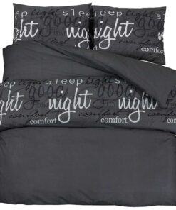 vidaXL Dekbedovertrekset 135x200 cm katoen zwart