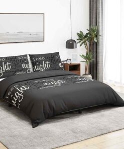 vidaXL Dekbedovertrekset 135x200 cm katoen zwart