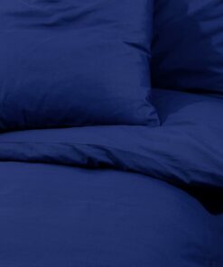 vidaXL Dekbedovertrekset 135x200 cm microvezel marineblauw