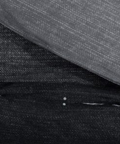 vidaXL Dekbedovertrekset 140x200 cm katoen donkergrijs