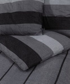 vidaXL Dekbedovertrekset 140x200 cm katoen donkergrijs